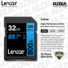 Lexar 32GB High-Performance 800x UHS-I SDHC Memory Card (BLUE Series)